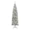 7.5ft. Pre-Lit Acacia Pencil Slim Flocked Artificial Christmas Tree, Clear Lights